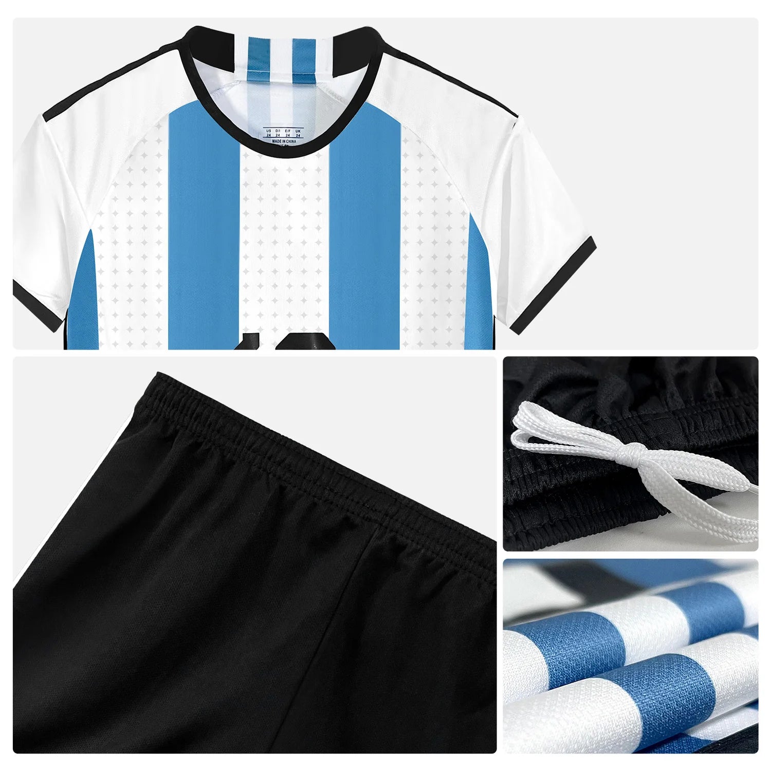 Boys' Soccer Jersey Youth Football Uniform Sports Shirt Kit for Kids Age 4-14,Soccer Birthday Gift