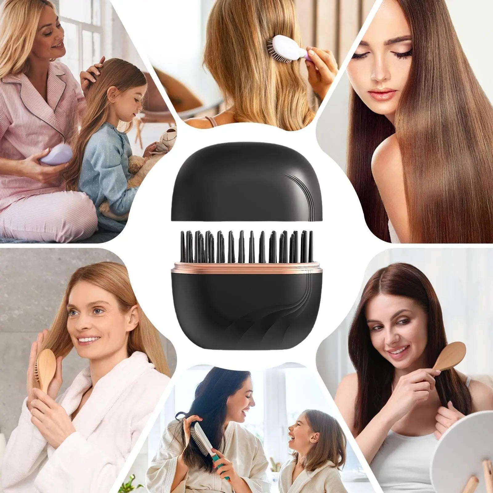 mini cordless hair straightener brush