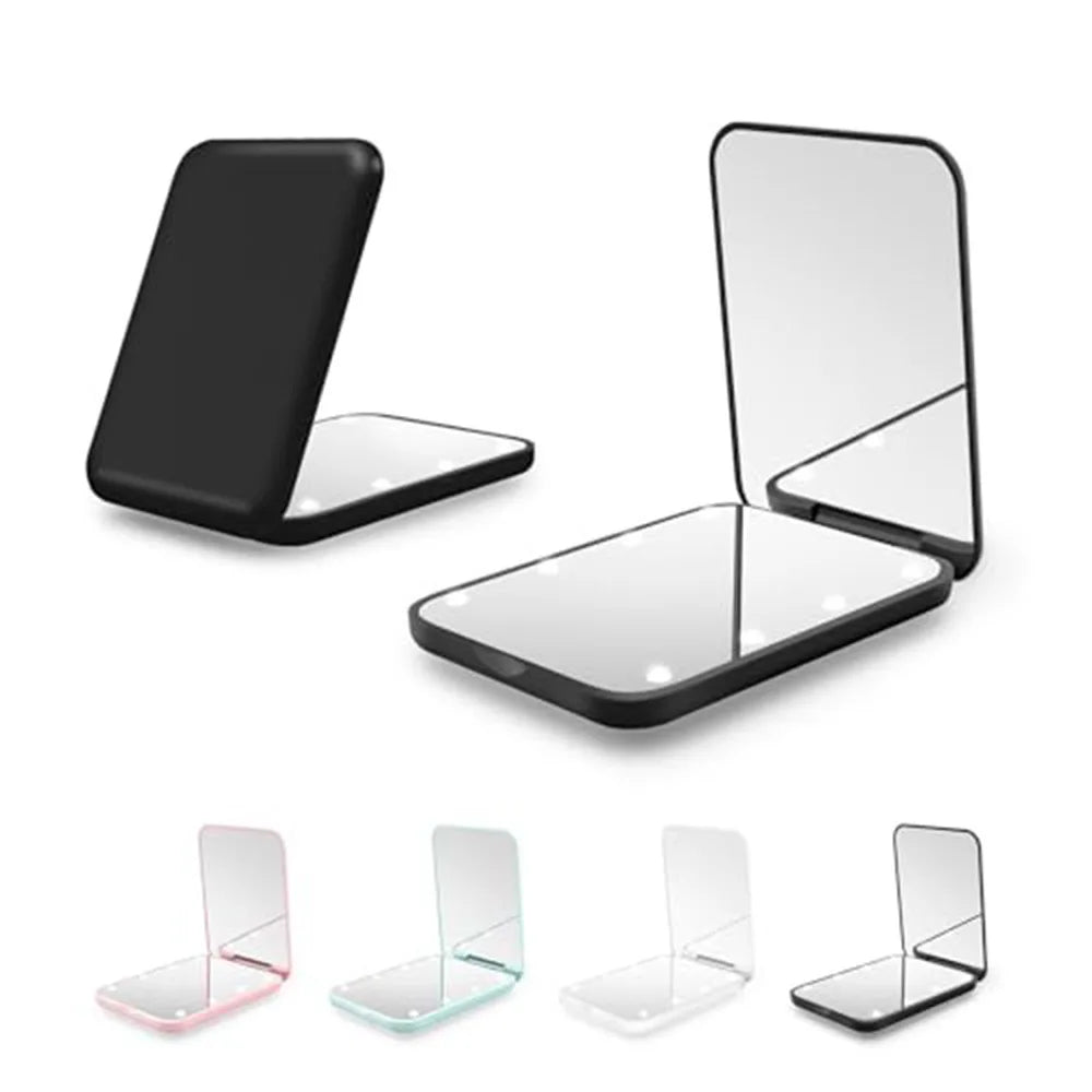 GlowMirror - mini Compact LED Mirror